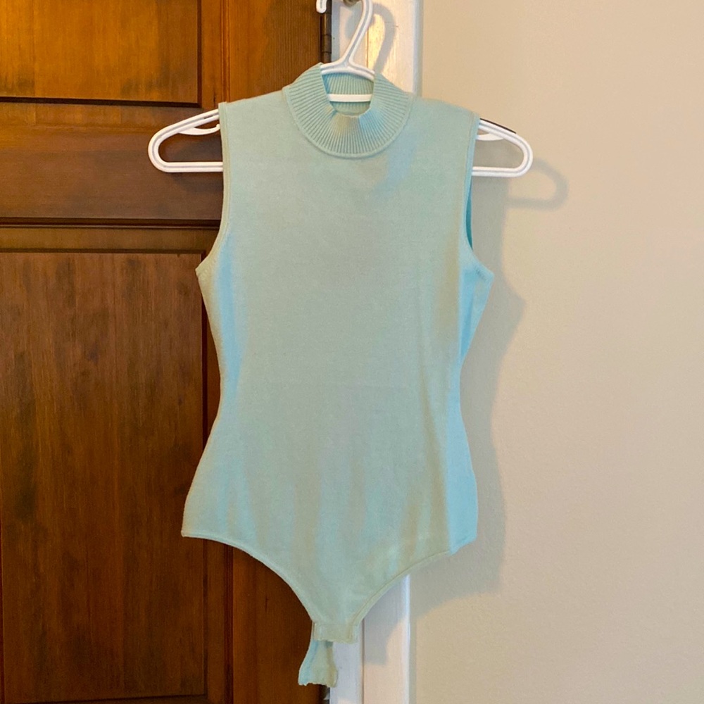 mock neck sleeveless bodysuit